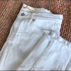 Ankle Crop White Jeans